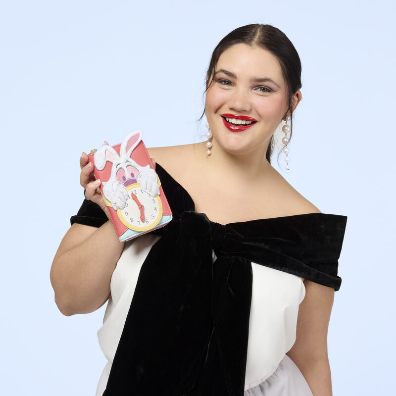 Alice in Wonderland White Rabbit Zip Around Wallet LFlifestyle1 view 2